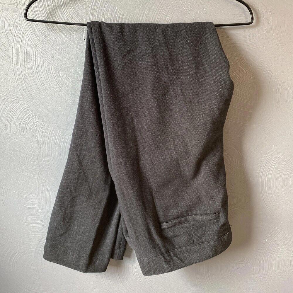 Worthington Women's Mid Rise Dress Pants Stretch Size 14 Large 37x30" Dark Gray